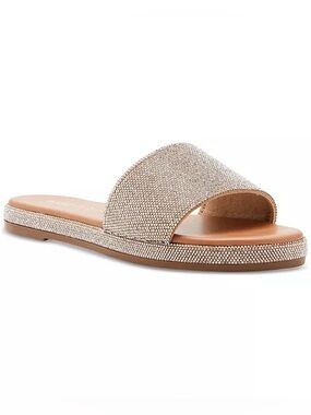 Madden Girl Addie Muliti Crystal Embellished Slide Sandal